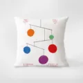 Decorative throw pillow with artistic graphic print modern minimalist cushion for living room - 35x35cm(Without Core) / Colorful Style 3