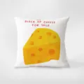 Funny cheese print throw pillow decorative cushion for home sofa bed soft flannel cover - Warm Yellow Series 8