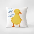 Funny yellow duck throw pillow decorative couch cushion cute quote home living room accent pillow - Warm Yellow Series 9