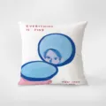 Artistic print throw pillow with modern minimalist design, soft flannel fabric for home decor. - Nordic Girl Style 5