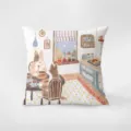 Nordic style romantic fairytale throw pillow cozy sofa cushion cute cartoon dog print soft cover - Romantic Fairytale 7