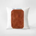 Coussin décoratif artistique avec un design de biscuit peint unique pour une ambiance chaleureuse. - 35x35cm / Peintre 396-2