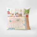 Cozy scandi style decorative throw pillow cover featuring cute hand-drawn illustration. - Romantic Fairytale 10
