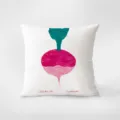 Creative artistic throw pillow with pink turnip design for cozy living room sofa decor. - Pink Cute Art 13