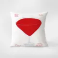Decorative throw pillow with artistic red glass print, soft velvet cushion for living room sofa. - Double-Sided Print 35x35cm (Cover Without Core) / Red Series INS 366-9