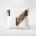 Housse de coussin décorative avec illustration de portail, tissu flanelle doux, déco intérieure. - 35x35cm / Peintre 396-11