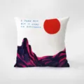 Housse de coussin imprimée artistique vue détaillée, coussin décoratif paysage abstrait. - 35x35cm / Peintre 396-14