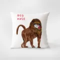 Coussin décoratif blanc avec impression artistique de babouin, doux pour canapé et salon. - 35x35cm / Peintre 396-16