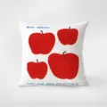 Creative art print throw pillow with red apples pattern, comfortable home sofa cushion cover. - Double-Sided Print 35x35cm (Cover Without Core) / Red Series INS 366-20