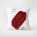 Coussin décoratif avec impression d'art brique rouge, tissu doux, décoration de maison cosy. - 35x35cm / Peintre 396-20