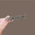 Rhinestone hairpin variant, elegant sparkle hair clip for women side styling and bangs daily wear. - Hollow Double Lace Gunmetal #11