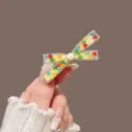 Elegante pinza de pelo lazo perla estrás, horquilla circonita colorida para mujeres. - Perla Strass Roto Colorido