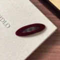 Pinza de pelo BB ovalada de terciopelo francés para mujeres, horquillas laterales chic. - Burdeos