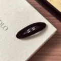Pinza de pelo ovalada de terciopelo marrón oscuro para mujer, horquillas elegantes otoño invierno. - Café Oscuro