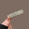 Pinza para el pelo de cristal brillante strass horquilla elegante para mujeres hermosa - Cristal Diamante Blanco