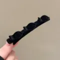 Black velvet braided hair clip for women fringe side clip short hair styling tool hairpin - Braiding Clip / 9.5cm / Black