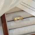 Anillo abierto dorado mujer minimalista vintage de aleacion joya accesorio chic - Oro Falso Doble Fila Letra