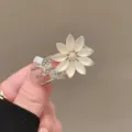 Sweet floral hair claw clip French fairy side bangs hairpin retro hair accessory for women - Gold Cat's Eye Sunflower