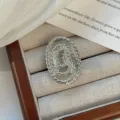 Vintage twisted open ring minimalist fashion alloy finger jewelry for women chic style - Silver Twisted Disc