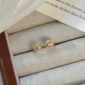 Minimalist gold open ring featuring a chic double bead design, crafted from alloy for daily wear. - Gold Large and Small Waterdrops