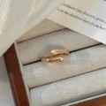 Minimalist gold open ring variant, elegant alloy finger jewelry for modern daily fashion wear. - Gold Smooth U-Shape