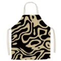 Vue détaillée tablier en tissu motif abstrait, accessoire de cuisine art culinaire - 65x75cm (Adulte) / Couleur Artistique 2