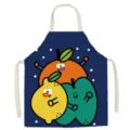 Cute cartoon fruit cotton linen apron detail, perfect for kitchen cooking and art painting. - Daodao Dog 7