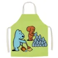 Cute cartoon cotton linen sleeveless apron for kitchen cooking, stylish dog pattern design. - Cute Dog Style 8