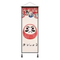 Tapisserie murale en tissu Daruma de style japonais bannière de décoration d'intérieur art - Poupée Daruma / 45x120cm
