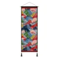 Tapisserie murale en tissu Ukiyo-e japonais Décoration suspendue pour salon et bureau - Montagnes Colorées / 45x120cm