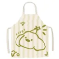 Cute cartoon puppy pattern cotton linen apron for home kitchen cooking and baking use. - Cute Dog