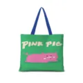 Borsa shopper in tela verde borsa a tracolla casual grande capacità borsa da giorno - Dopamina Orizzontale Piatta 06 (Cinturino Blu)