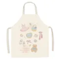 Cream ballet style sleeveless apron for women, cute kitchen cooking cotton canvas smock. - 45x56cm (Child Thickened Cotton Linen) / Creamy Ballet Style-1