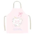 Cute pink cat pattern kitchen apron detail, sweet style cotton linen sleeveless cooking bib. - Creamy Ballet Style-6