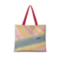 Sac cabas en toile élégant pour femmes, sac bandoulière décontracté avec imprimé de paysage artistique. - Paysage Tranquille Horizontal 05 Sangle Rouge