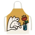 Nordischer Cartoon süßer Hund Druck Baumwolle Leinen Küche Schürze zum Kochen Latz - Süßer Cartoon-Hund 17