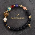 Sagittarius solar system natural stone bracelet constellation couple jewelry for men - Sagittarius