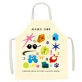 Nordic dopamine style kitchen apron, cute colorful doodle print, comfortable fabric home wear. - Dopamine Panda 6