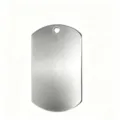 Blank stainless steel metal dog tag ID pendant necklace blank DIY blank stamping plate. - 50x28x1.8mm Round Corner / Brushed Silver