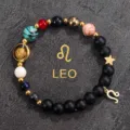 Natural stone solar system constellation Leo bracelet for men and women couple fashion jewelry. - Lion