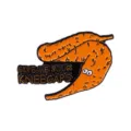 Drôle de ver sur une ficelle badge émaillé mème broche en métal accessoires de mode - Motif Donne-moi Tes Rotules (C19-5-876)
