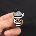 Cute Halloween ghost enamel pin, spooky brews coffee cup brooch badge for clothes and bags. - Spooky Brews Cup Ghost (D14-1-462) / 1 Piece
