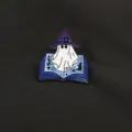 Cute ghost witch hat enamel pin brooch magical book badge lapel pin spooky jewelry gift - Wizard Book Ghost (D13-4-430) / Single Piece