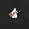 Ghost guitar enamel pin cute brooch badge for clothing bags lapel pins backpack accessories gift - Guitarist Ghost (D14-3-491) / Single Piece