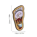 Bigfoot landscape enamel pin metal badge cute travel mountain backpack accessory clothing pin - Creative Footprint Mountain Landscape Brooch