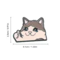 Mignon chat triste broche en émail métallique pouce vers le haut accessoire sac - Chien 6