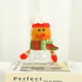 Weihnachts Schneemann Süßigkeiten Glas Kunststoff Ornament transparente Geschenkbox - Lebkuchen-Stil (U1-10)