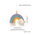 Handmade woven rainbow car hanging ornament with wooden beads and cute cloud design for auto decor. - Purple Multi (K68746)