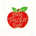 Red Apple Enamel Pin Best Teacher Ever Brooch Badge Cute Metal Gift For Teacher - Red Apple-Best Teacher Ever