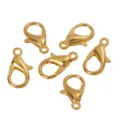 Gold lobster clasps for jewelry making, alloy connecting clasps for DIY necklaces and bracelets. - 18mm (100 Pieces/Pack) / Gold